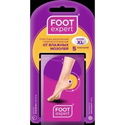 Лейкопластырь, Foot Expert (Фут Эксперт) р. XL (4.4 x6.9 см) №5 гидроколлоидный от влажных мозолей