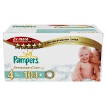 Подгузники, Pampers (Памперс) 7-18 кг р. 4 №104 премиум макси