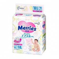 Подгузники, Merries (Меррис) 9-14 кг р. l №18